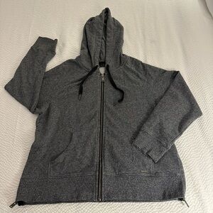 Donna Karan Charcoal Zip-Up Hoodie